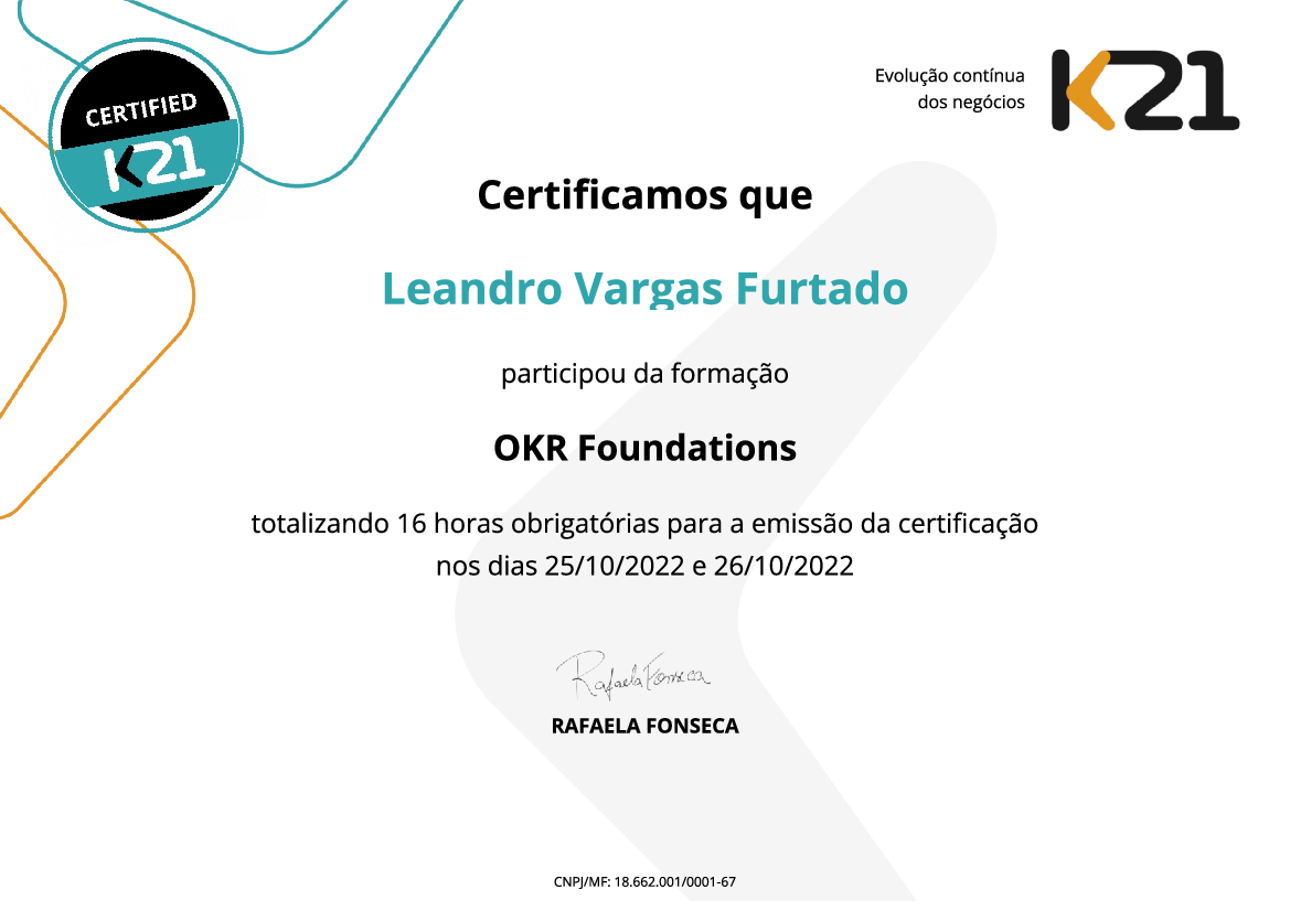Certificado K21